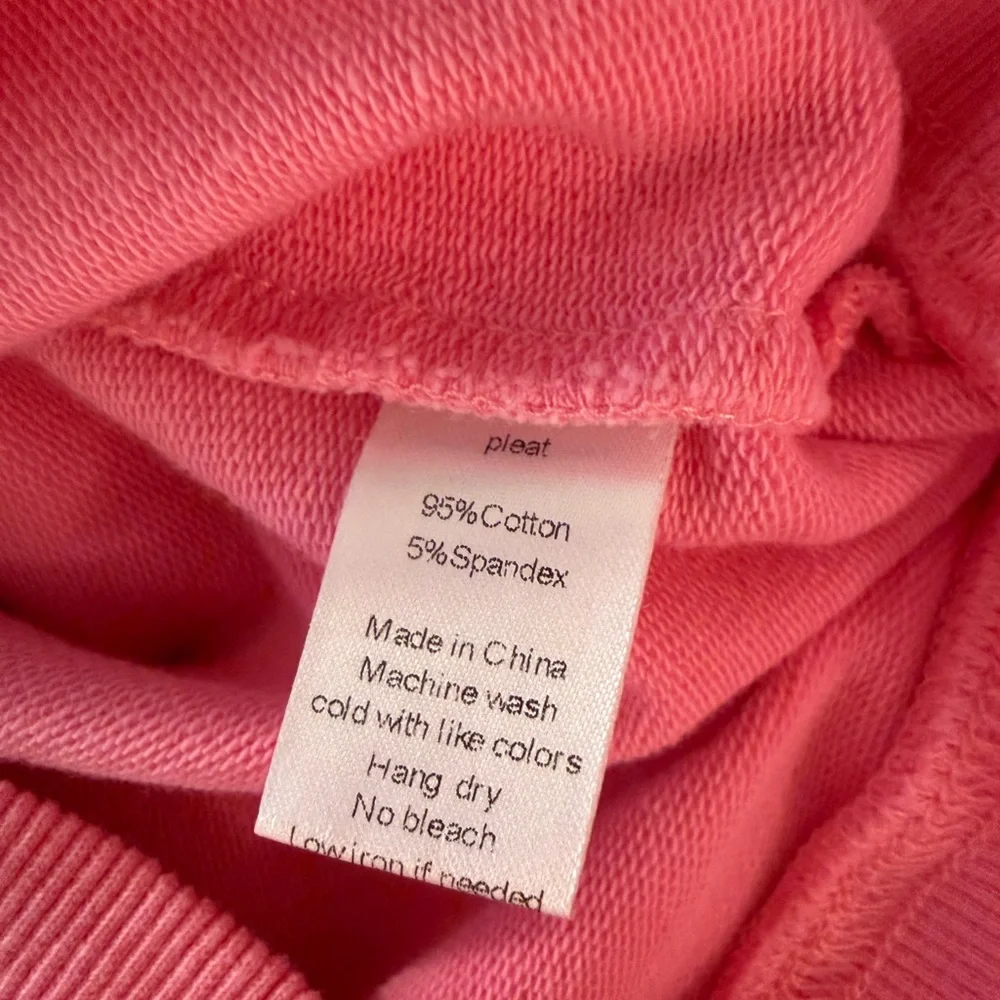 Girls Pink Puff Short Sleeve‎ Sweatshirt Top